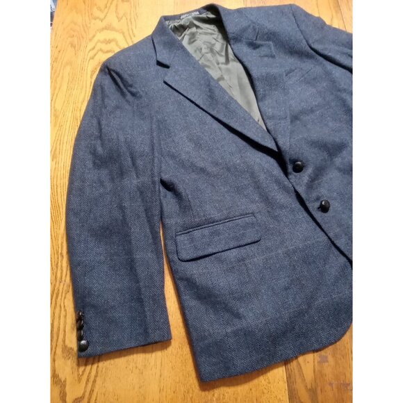 STANLEY BLACKER Mens BLAZER WOOL 44R BLUE ? BROWN Preowned Coat Jacket Sport ? - Picture 5 of 12